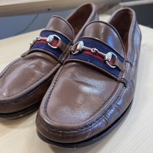 Smathers & Branson Surcingle Downing Loafer Mens 11 Brown Leather Horsebit Slip